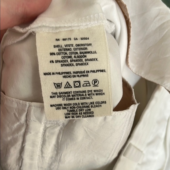 Cartonnier Charlie Ankle Skinny White Pants with Crochet Bottom Hem - Size 6 - Picture 3 of 15